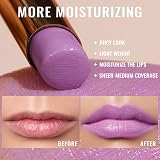 Oulac Moisture Shine Lipstick Light Lavender 3D Hydrating Glossy Vegan Cruelty view 5