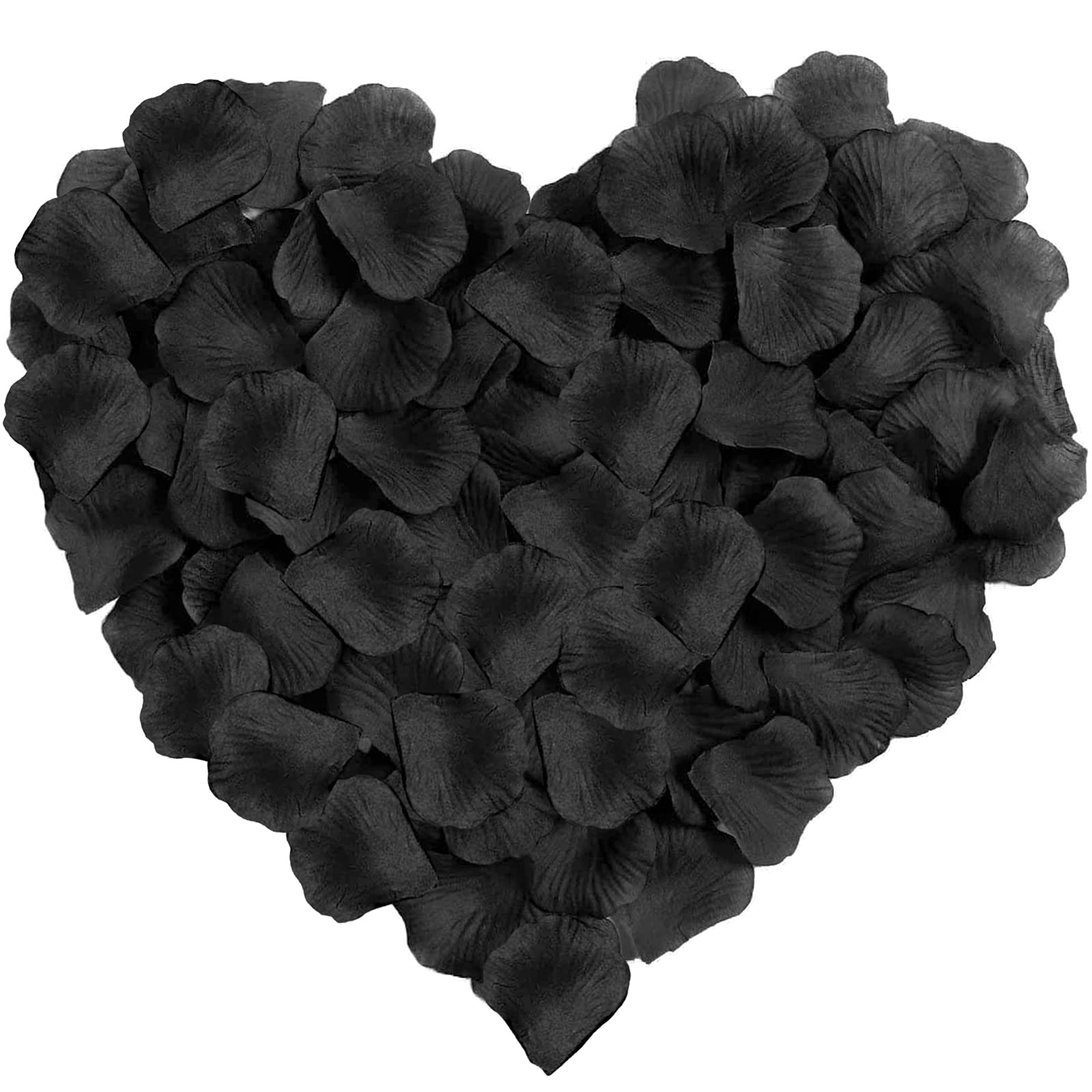 Neo LOONS 1000 Pcs Artificial Silk Rose Petals Decoration Wedding Party Color Black