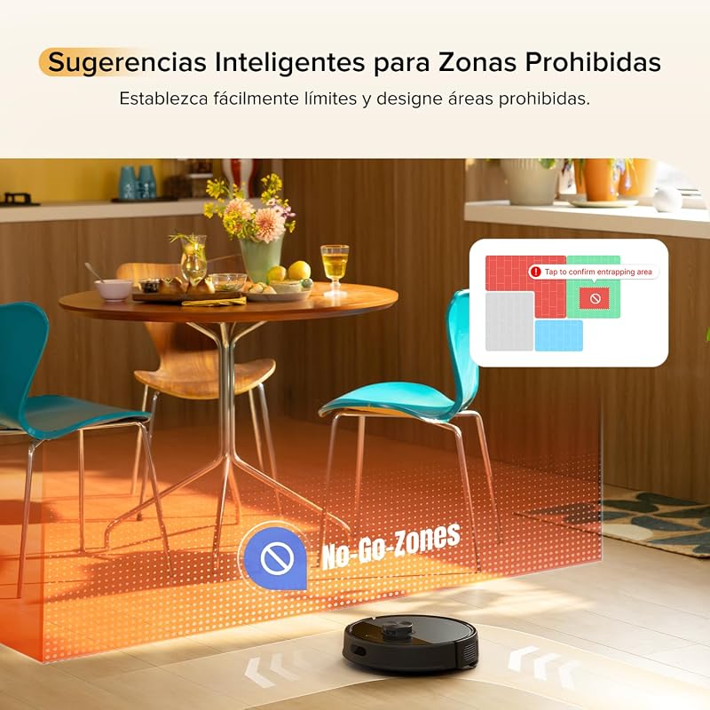 roborock Q7 M5 Robot Vacuum e Mop 2 em 1 de 10000 Pa, Robot Vacuum com Double Anti-Tangle System, PreciSense LiDAR Navigation, App Controlled e Comando de Voz (Black set)
