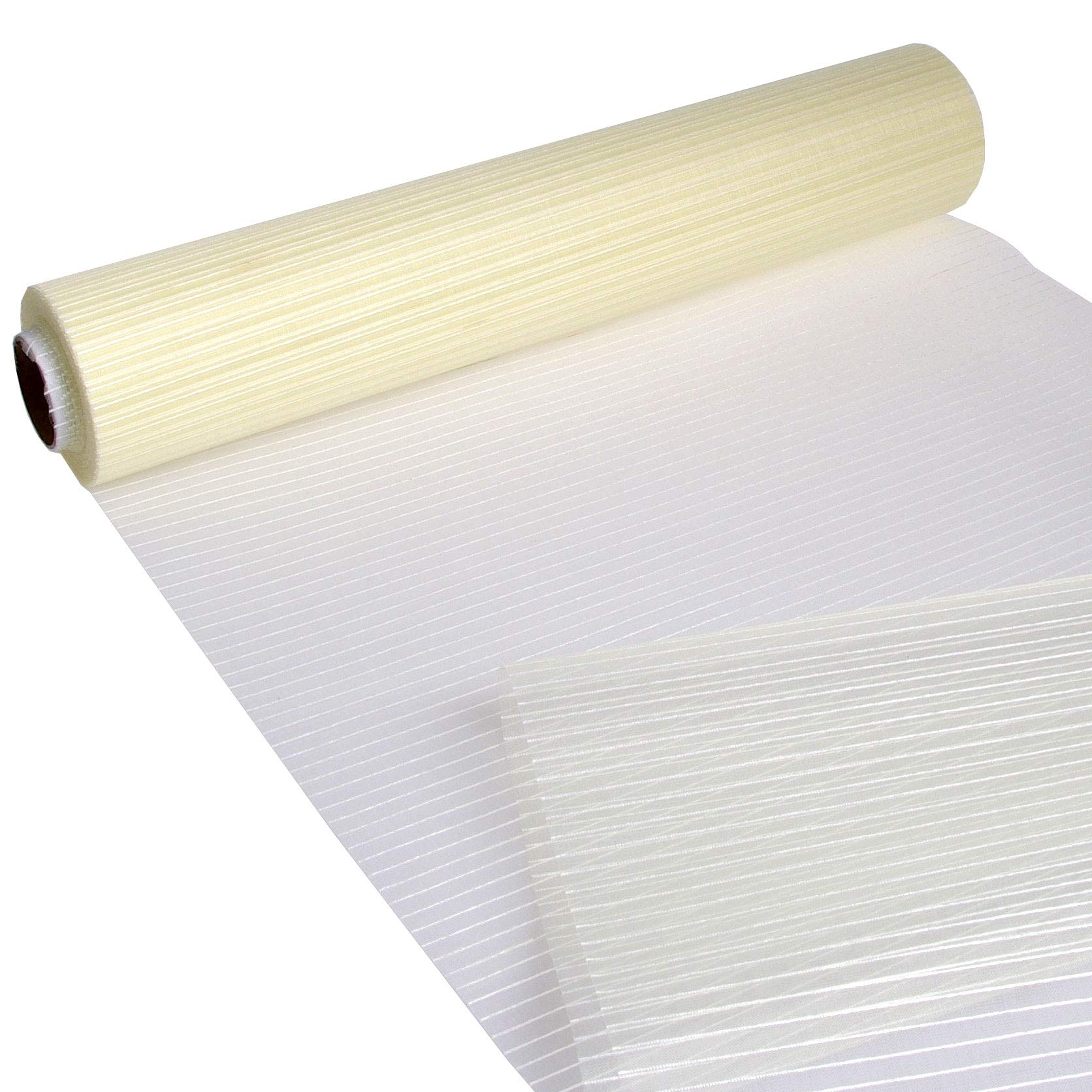 Deko AS GmbH 70 280 012 Striped Organza Table Runner Cream 28 cm x 15 m