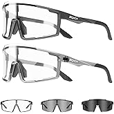 SCVCN Photochromic Cycling Glasses Sports Sunglasses for Men Women Mountain MTB Glasses UV Protection Driving Running S121