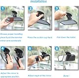 Kitbest Rear View Mirror with Suction Cup 240x64mm Universal for Car SUV Truck view 5