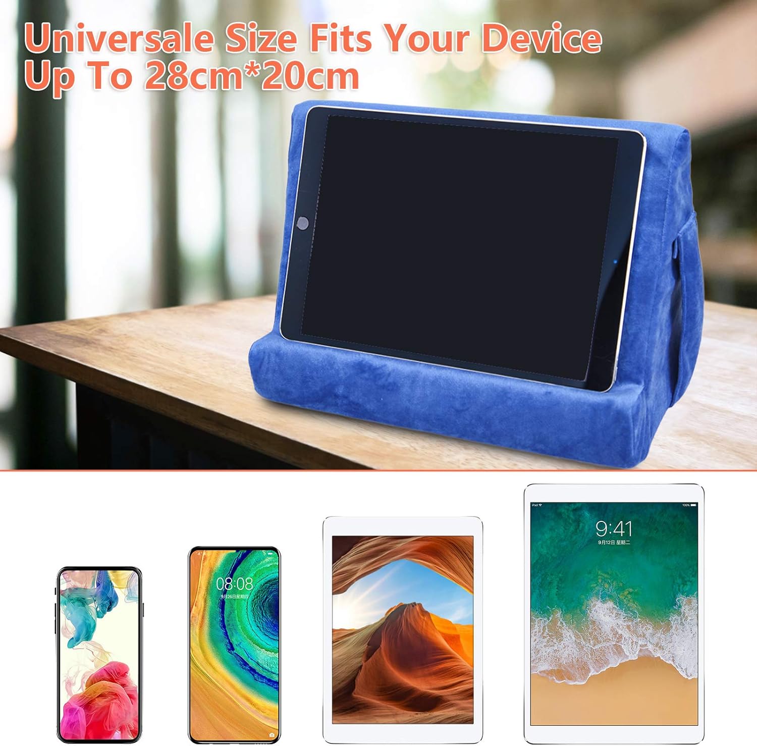 Sttargxing Universal Multi-Angle Tablet Holder, Soft Pad Stand with Net Pocket & Random Color Stands for Lap Knee - Image 4