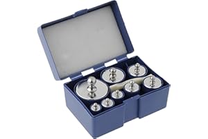 MAGIKON 8 Pieces 1000 Gram Stainless Steel Calibration Weight Set (500g 200g 2x100g 50g 20g 20g 10g) with Case and Tweezers for Digital Scale