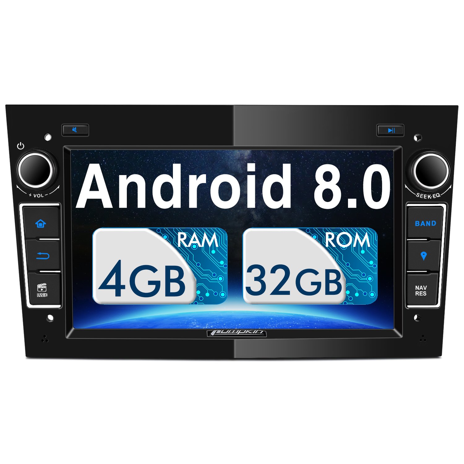 PUMPKIN Android 8.0 Car Stereo Head Unit for Vauxhall: Amazon.co.uk:  Electronics