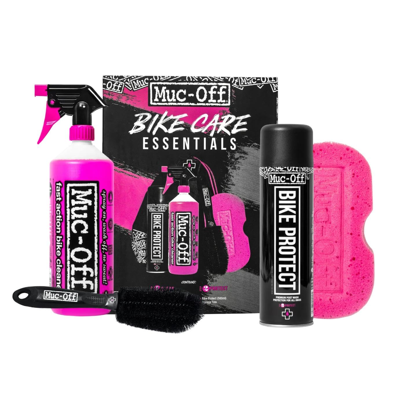 Muc-Off Basis Fahrrad Reinigungsset - Must-Have Fahrrad Zubehör für die Reinigung und den Schutz Ihres Fahrrads – Mit Muc-Off Bike Cleaner, Bike Protect, Reinigungsbürste und Mehr