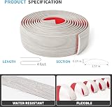Art3d Self Adhesive Vinyl Floor Transition Strip 4 ft White-Washed 1.57 in view 5