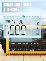 ROCAM Emergency Radio 12000mAh Solar Wind Up AM FM SW IPX6 SOS Torch view 6