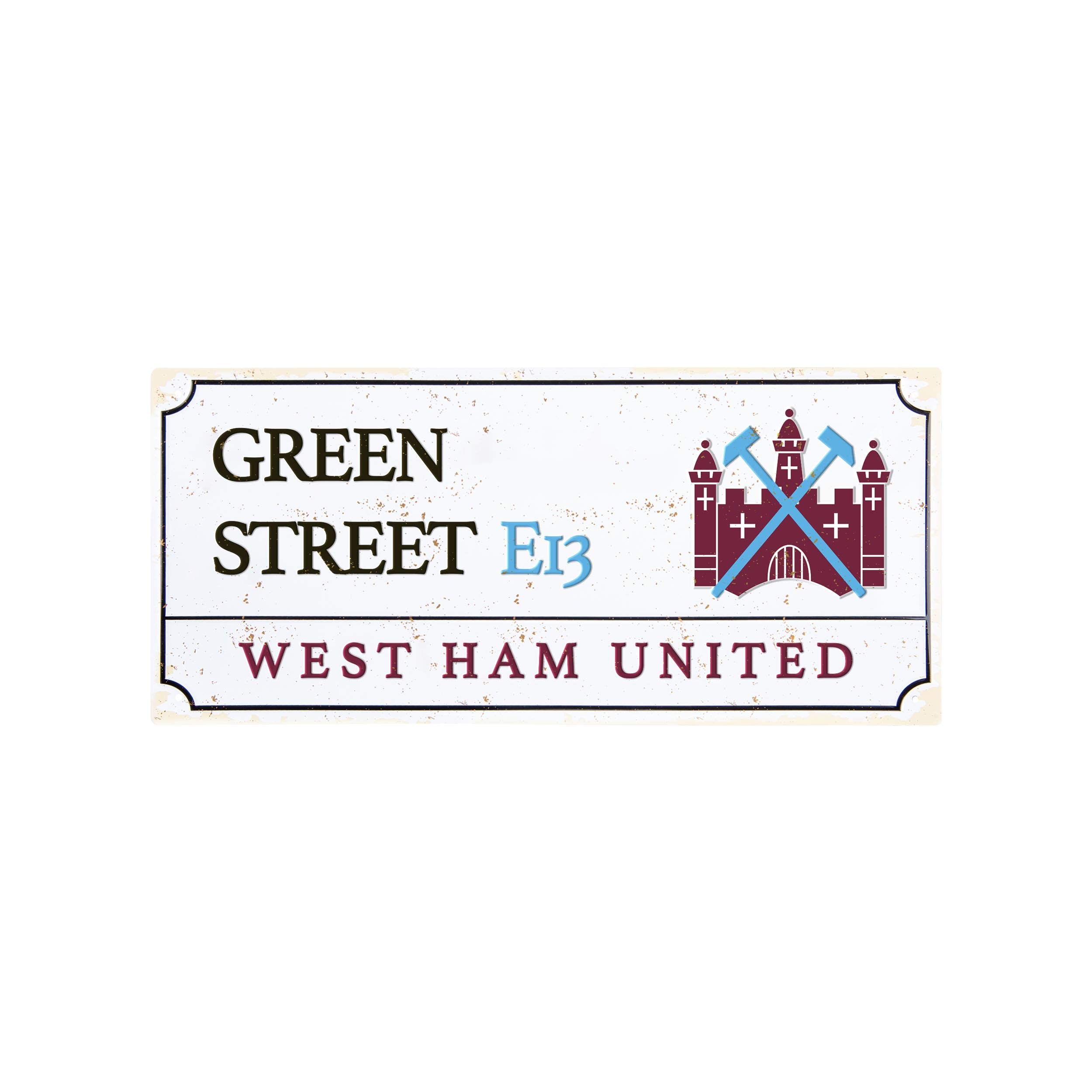 West Ham FC Retro Street Sign