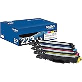 Brother Genuine Standard-Yield Toner Cartridge Four Pack TN223 4PK - includes one cartridge each of Black, Cyan, Magenta & Yellow Toner, Standard Yield, Model: TN2234PK