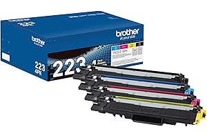 Brother Genuine Standard-Yield Toner Cartridge Four Pack TN223 4PK - includes one cartridge each of Black, Cyan, Magenta & Yellow Toner, Standard Yield, Model: TN2234PK