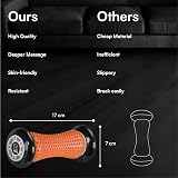 H&S Foot Massage Ball Roller – Silicone Foot Arch Roller with Nubs, Orange view 4