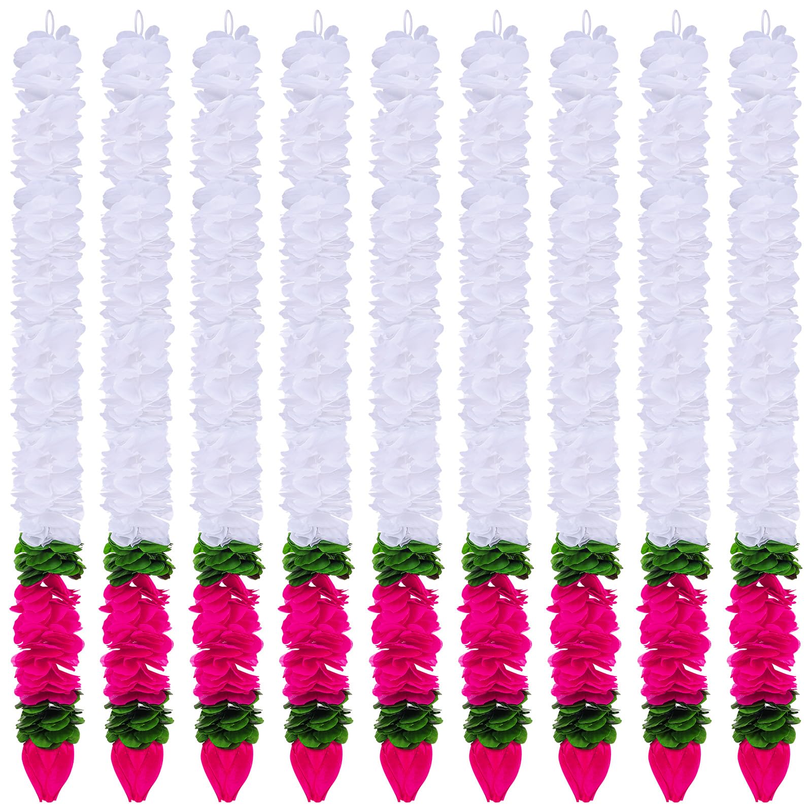 Photo 1 of 5 Pcs Diwali Decorations 30 Inch Artificial Jasmine Garlands Toran Bandhanwar with Lotus Buds Traditional Indian Hanging Decoration for Puja Diwali Wedding Housewarming (Elegant Color)