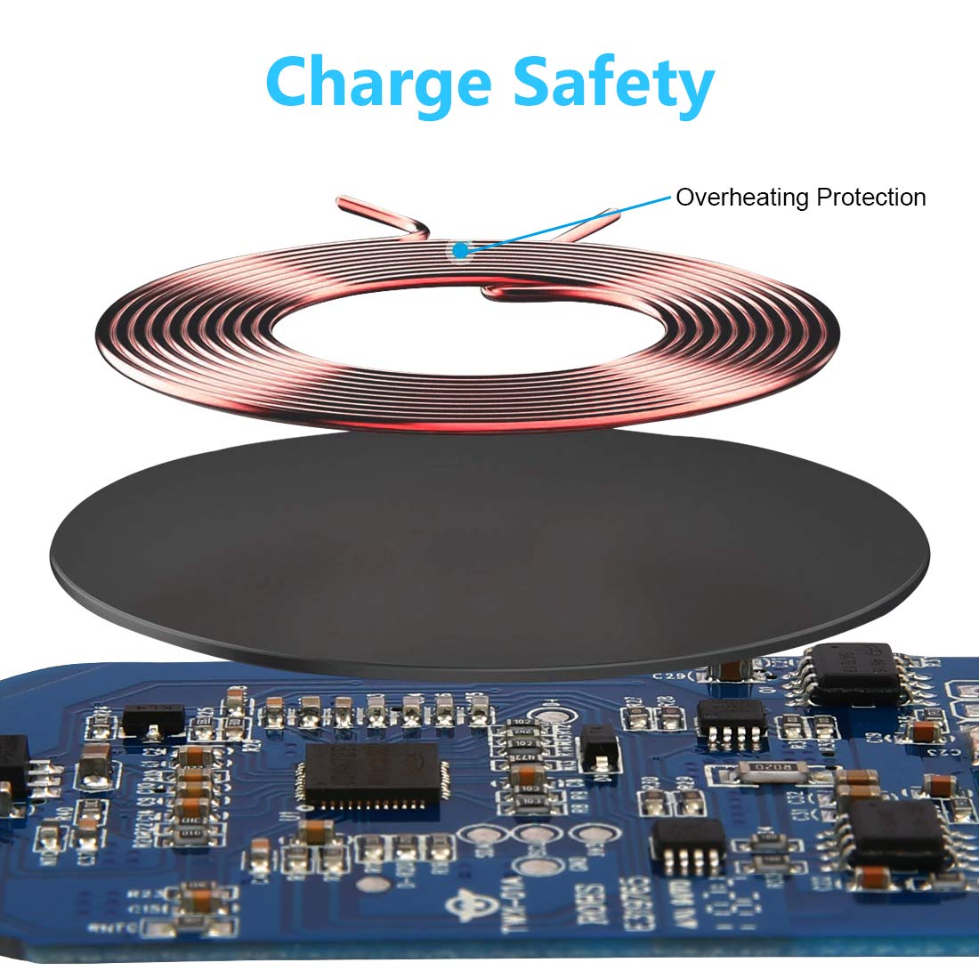 LEWOER Wireless Charging Charger, Wireless Charging Pad Fast Charging Base Compatible with iPhone 8/8 Plus/iPhone X, Galaxy S9/S9+/ S8/S8+/S7/S7 Edge and Other Qi-Enabled Phones(No AC Adapter)(Green)