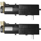 2Pack TT Motor with Encoder, 1:90 All-Metal High Torque Gearbox, 12PPR Hall Encoder, Metal Shaft Geared Motor, DC 3-12V DC Motor for Robotics &amp; Smart Cars