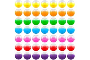 AUEAR, 100 Pack Colorful Small Round Capsules 2 Inch Vending Machine Capsule Empty Plastic Gumball Machines Containers for Party Favor Prize