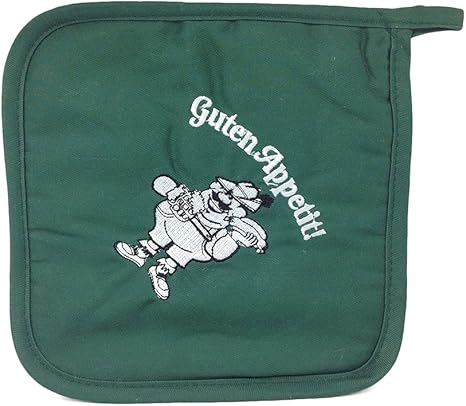 Amazon ドイツ語ギフトidea Guten Appetit グリーン鍋つかみ 鍋つかみ ミトン オンライン通販
