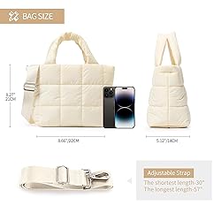 KALIDI Quilted Tote Bag Small Puffer Crossbody Bag