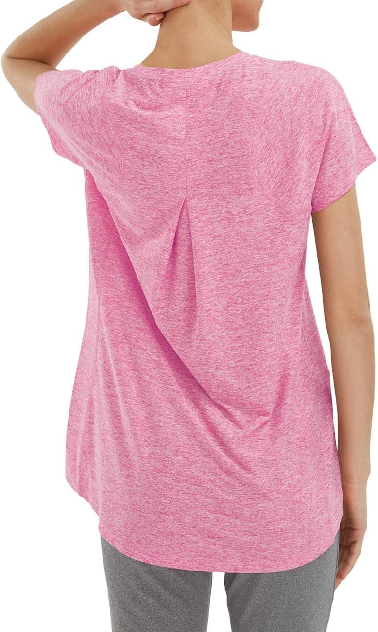 Yoga T-Shirts Womens Sports Tops Short Sleeve for Running Gym Active Wear at  Women’s Clothing store