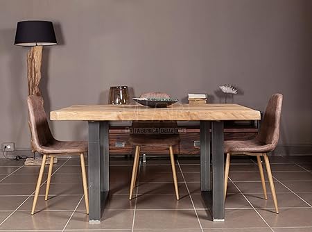 Xlab Design Tavolo In Legno Grezzo 140x85x75 Rovere Country Greg Realizzato A Mano Made In Italy