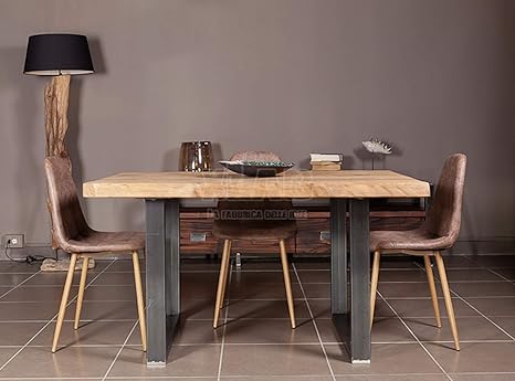 Xlab Design Tavolo In Legno Grezzo 140x85x75 Rovere Country Greg Realizzato A Mano Made In Italy