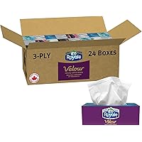 Royale Velour 3 Ply Facial Tissue, 24 Tissue Boxes, 72 Tissues per Box