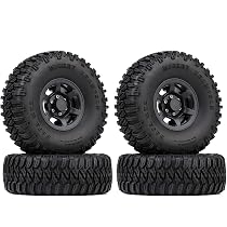 INJORA 1.55 Pneus de Roue - Pneus Tout-Terrain King Trekker pour Voiture RC Crawler Axial AX90069 UTB18 MST JIMNY, T1514