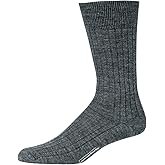 BoardroomSocks Merino Wool Mid-Calf Dress Socks for Men, Ribbed Dress Socks