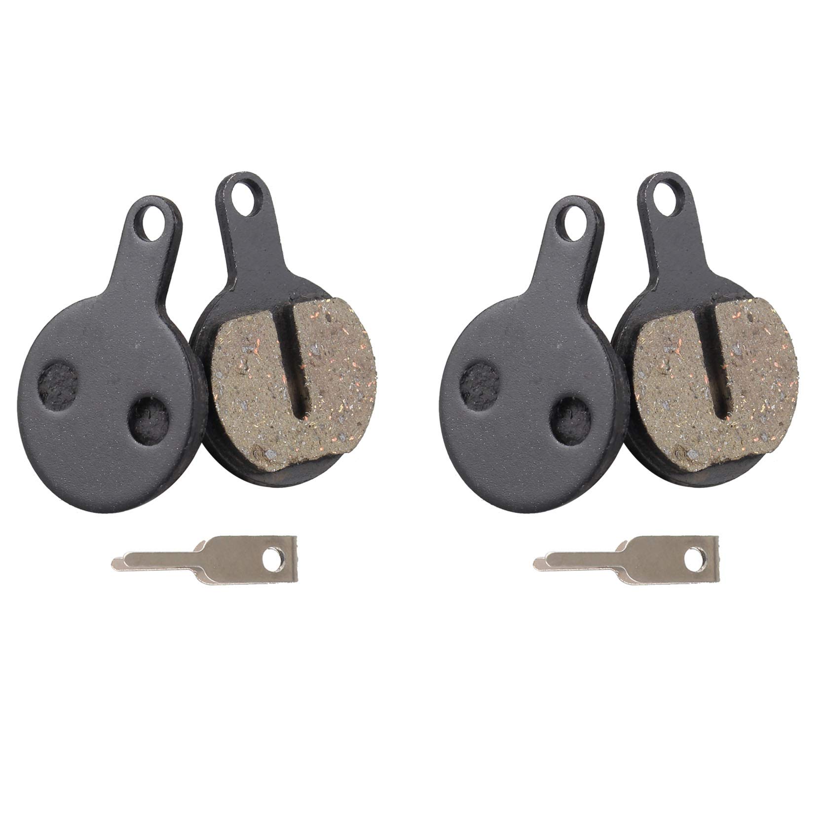 Futheda 2 Pairs Resin and Semi-Metallic Bike Bicycle Disc Brake Pads Repair Replacement Compatible with Tektro Iox Lyra Novela