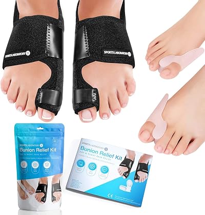 Sports Laboratory Bunion Corrector Set for Women & Men - Silicone Toe Spacers