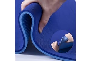 TENOL JELS Extra Thick Yoga Mat, 2/5 inch, Ergonomic 3D Non Slip Design, SGS Certified TPE Material, Yoga Mat for Men Women with Carrying Strap,Exercises Mat for Yoga, Pilates and Floor Workout(72"x26")…