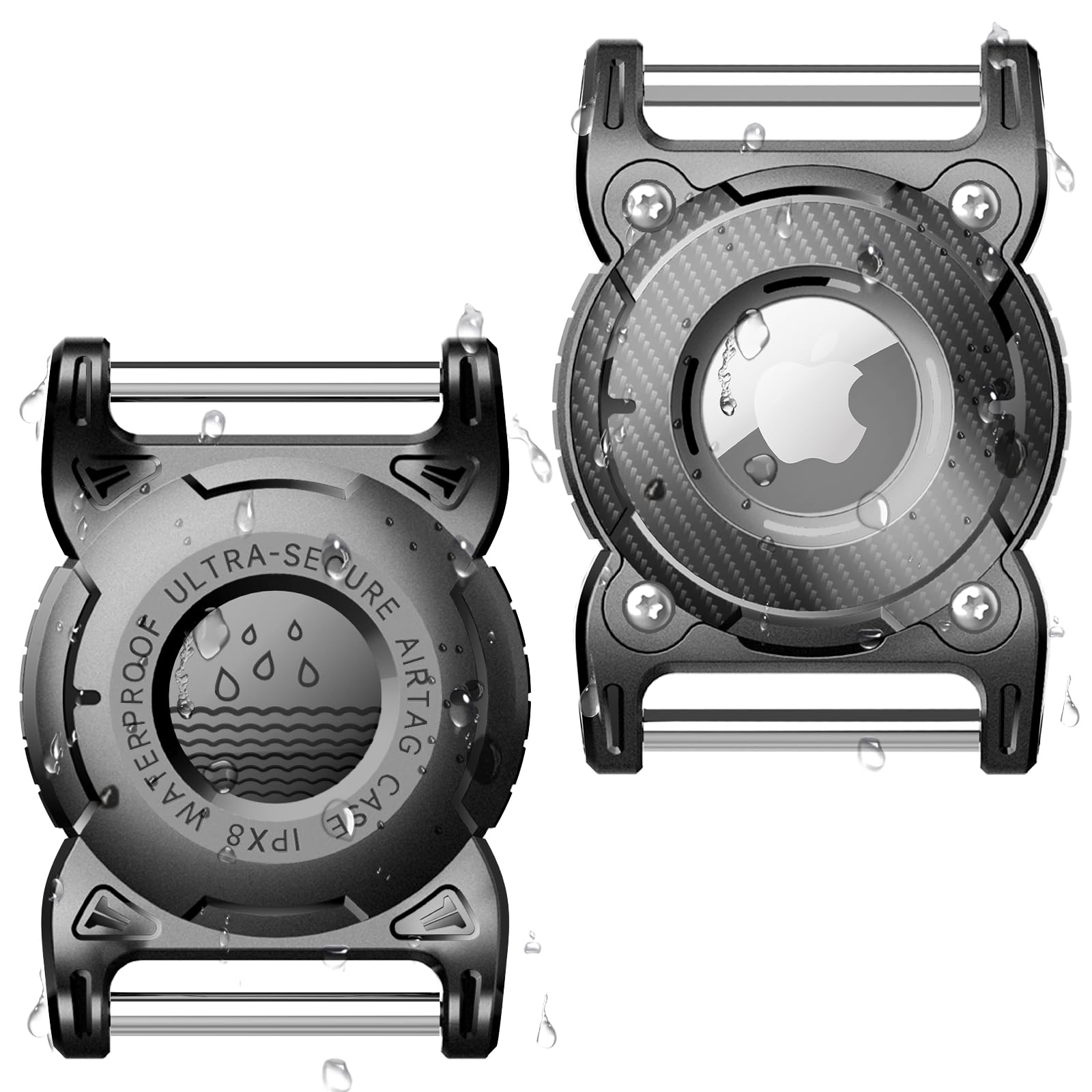 ONEONTA 2 Pack Airtag Dog Collar Holder, Waterproof, Ultra-Durable, Fits 1" Width Collar — image 1