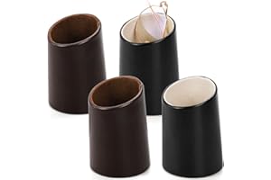 ZOOFOX 4 Pack Eyeglass Holder Stand, PU Leather Stand Case for Eyewear, Reading Glasses, Desk, Nightstand