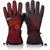 Telguua Heated Gloves for Men Women,Electric Rechargeable Heated Work Gloves Ski Mitten Waterproof Touchscreen Heated Glove f