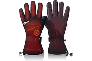 Telguua Heated Gloves for Men Women,Electric Rechargeable Heated Work Gloves Ski Mitten Waterproof Touchscreen Heated Glove f