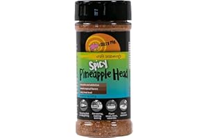 Dizzy Pig Spicy Pineapple Head Tropical Seasoning Rub (8oz Shaker) - Seasons 30+lbs of Food - Hand Made in the USA - MSG Free, Gluten Free