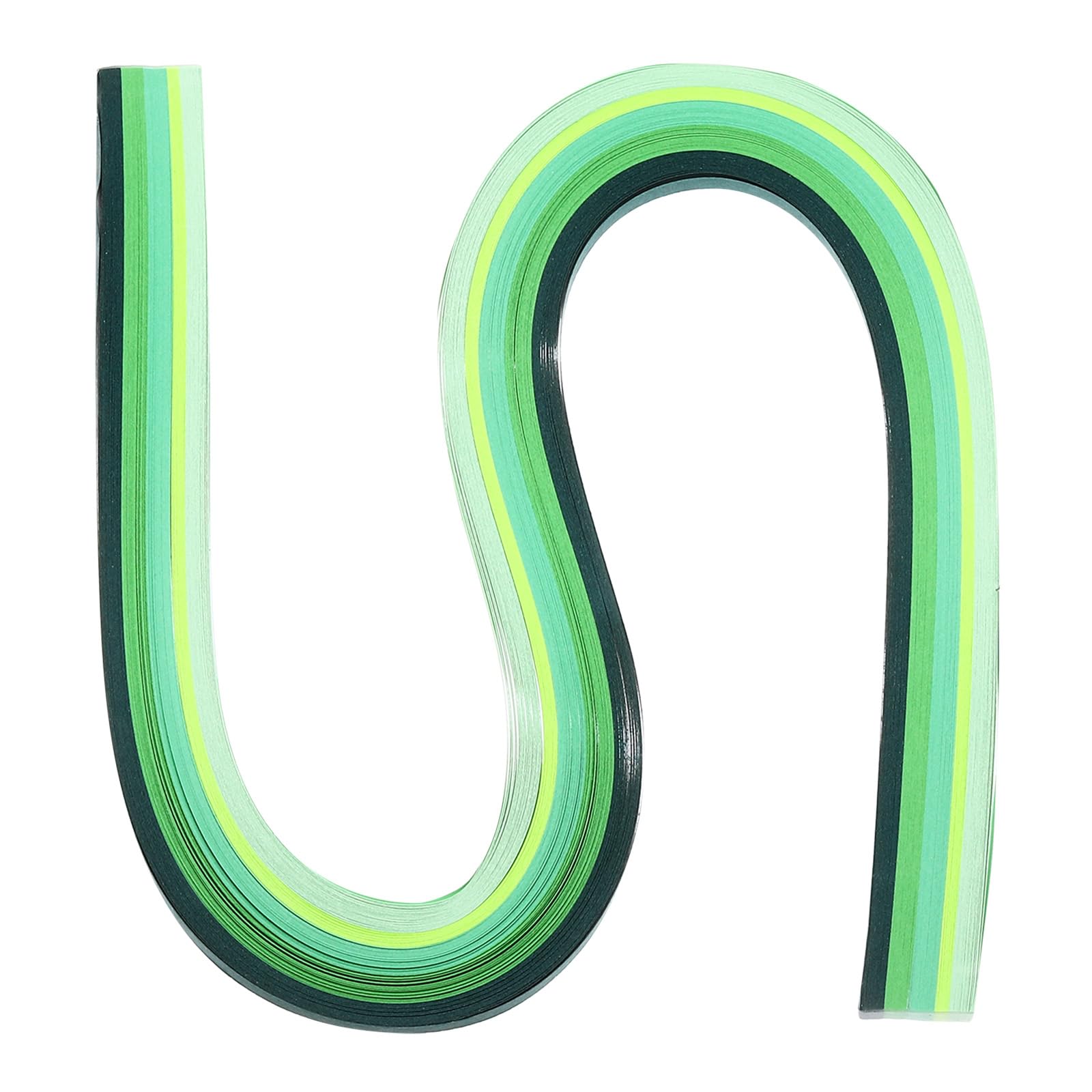 PATIKIL 540 x 10mm Rainbow Quilling Strips Paper,120 Pcs Origami Paper Quilling Strip for Art DIY Hand Craft Christmas, Gradient Green