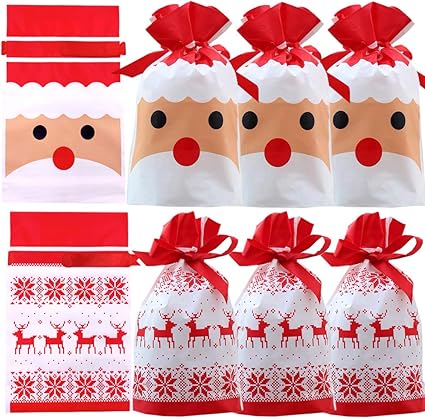 Amazon.com: Christmas Treat Bags,24pcs Christmas Party Favor Bags Santa