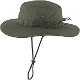Connectyle Sun Hat for Men Women Outdoor UV Protection Safari Hat for Fishing Hiking Gardening Breathable Cowboy Hat UPF50