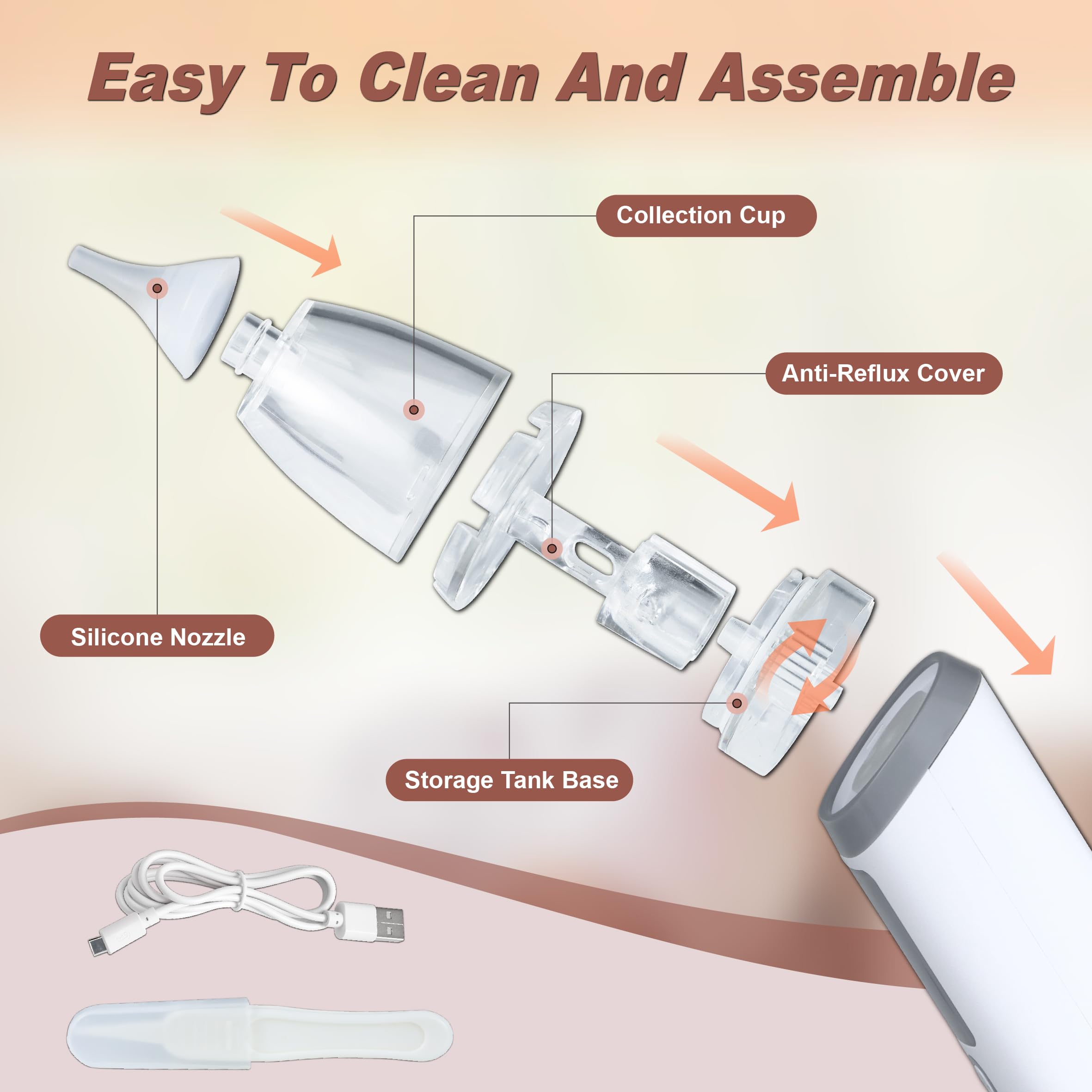 TopQuaFocus Baby Nasal Aspirator, Electric Nose Sucker Cleaner, 3 Adjustable Suction Power Level for Babies and Toddlers