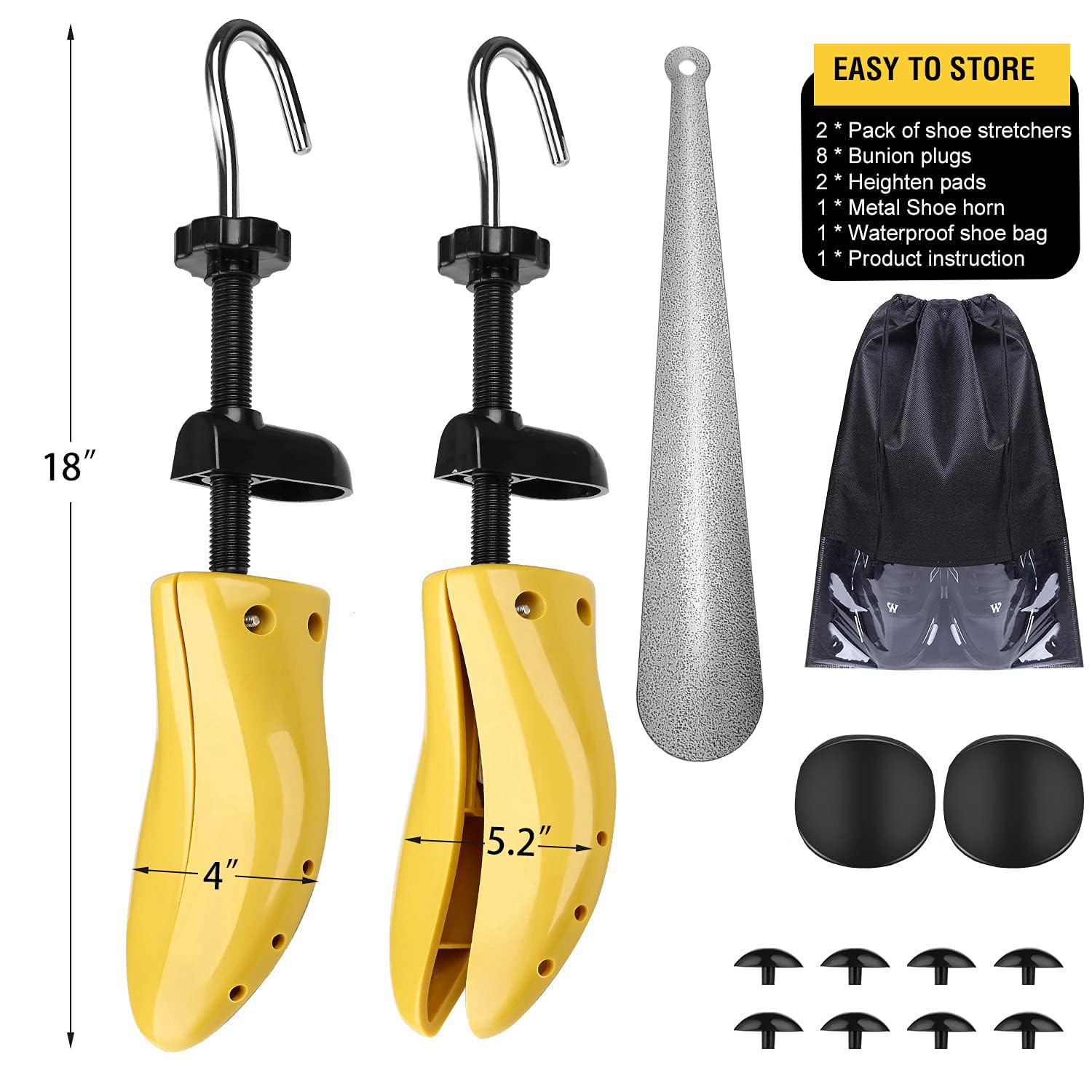 eachway Shoe Stretcher Shoe Trees,Adjustable Length & Width for Men and Women(for Men's Size Us 10-13.5)