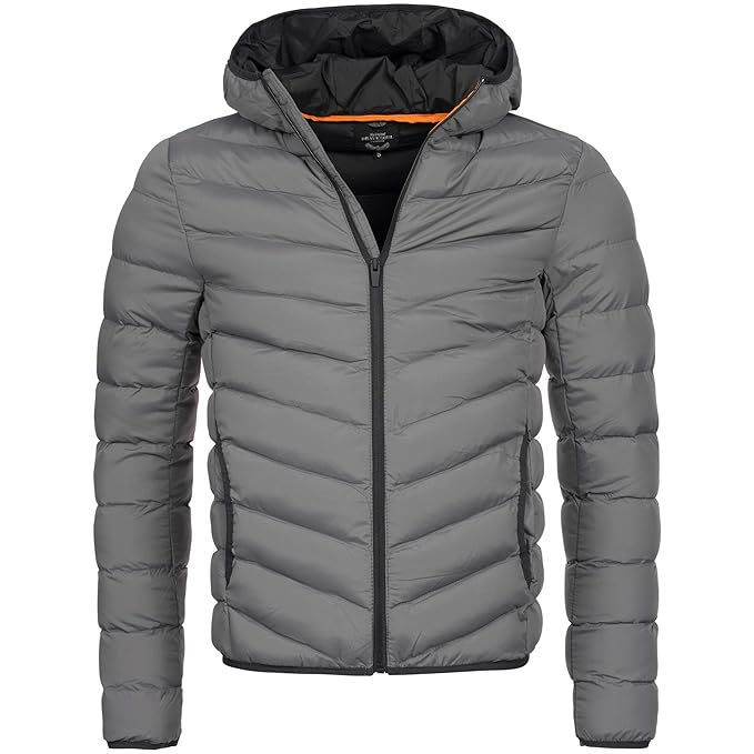 Brave Soul Herren Jacke Übergangsjacke Steppjacke Daunen Look Parka AZ82 S-XL 6-Farben