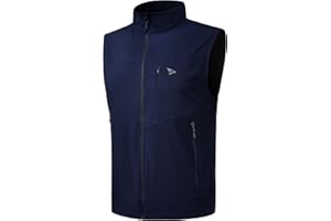 Rodeel Men's Lightweight Golf Vest Windproof Sleeveless Cycling Jacket for Hiking Running