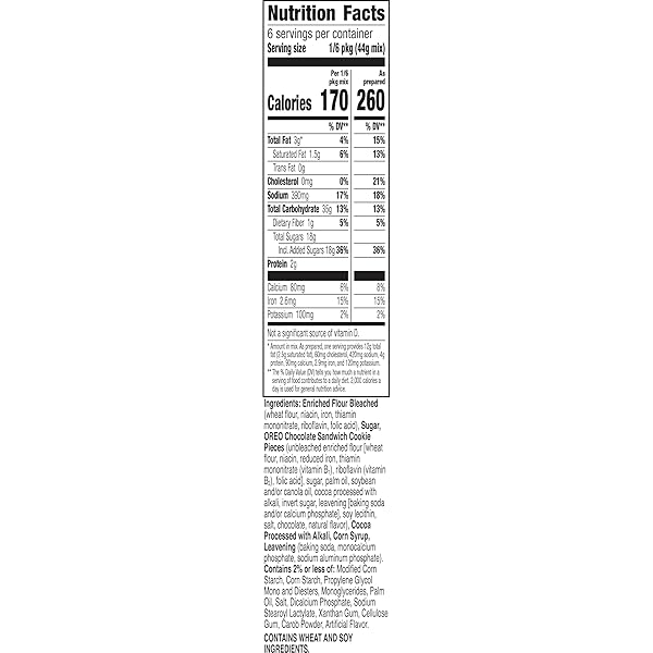 BETTY CROCKER OREO CHOCOLATE CAKE MIX, CHOCOLATE CAKE BAKING MIX WITH OREO COOKIE PIECES, 9.3 OZ