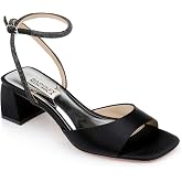 Badgley Mischka Women's Infinity Satin Block Heels With Ankle Strap