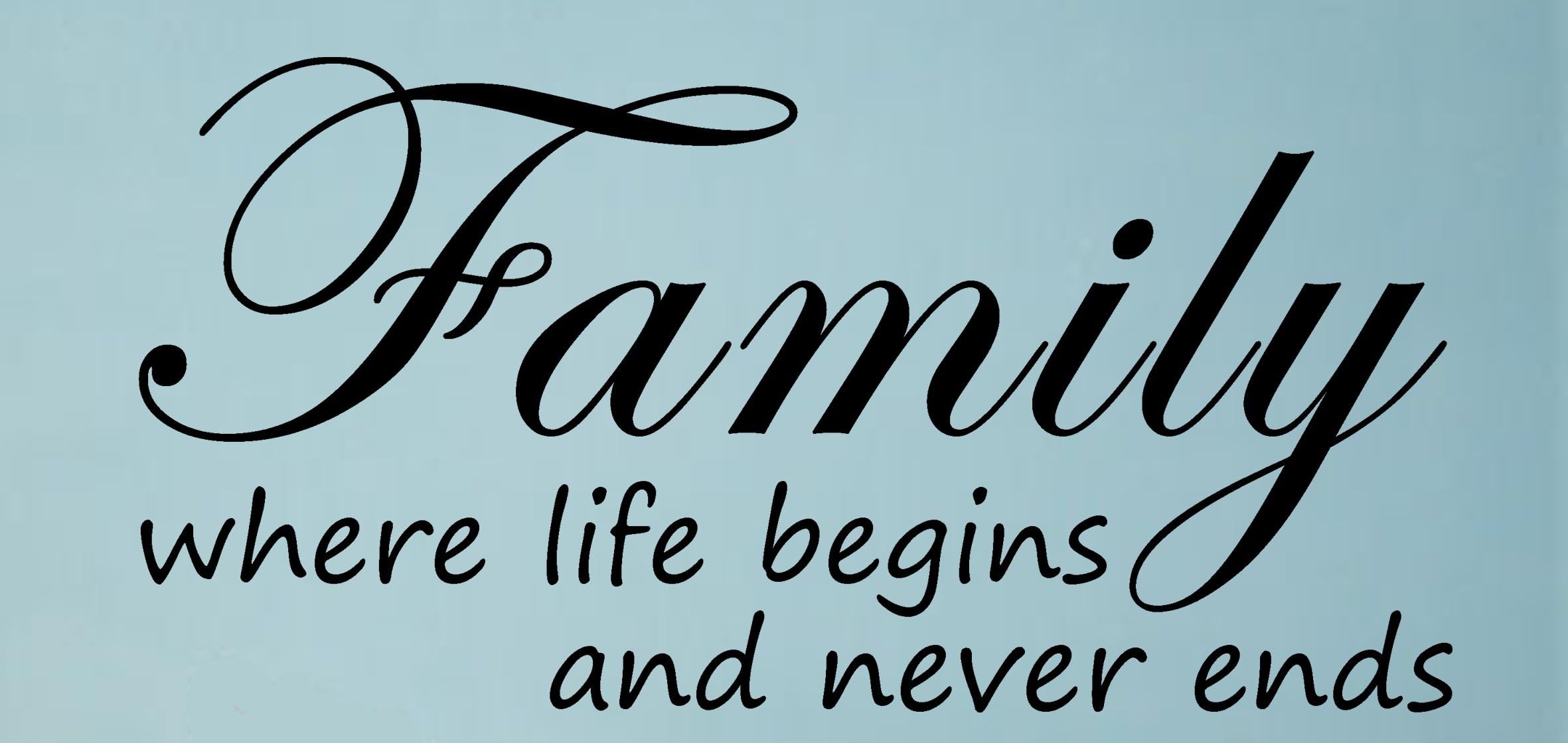 Family Where Life Begins-Home Decor-Wall Sticker Decal-Wall Art-Wall Decor-Wall Sayings-Famous Quotes