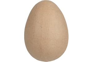 HOBBY LOBBY Paper Mache Easter Egg, 4 x 3 x 3 inches, Brown, Craft Project Decoration(Set of 4)