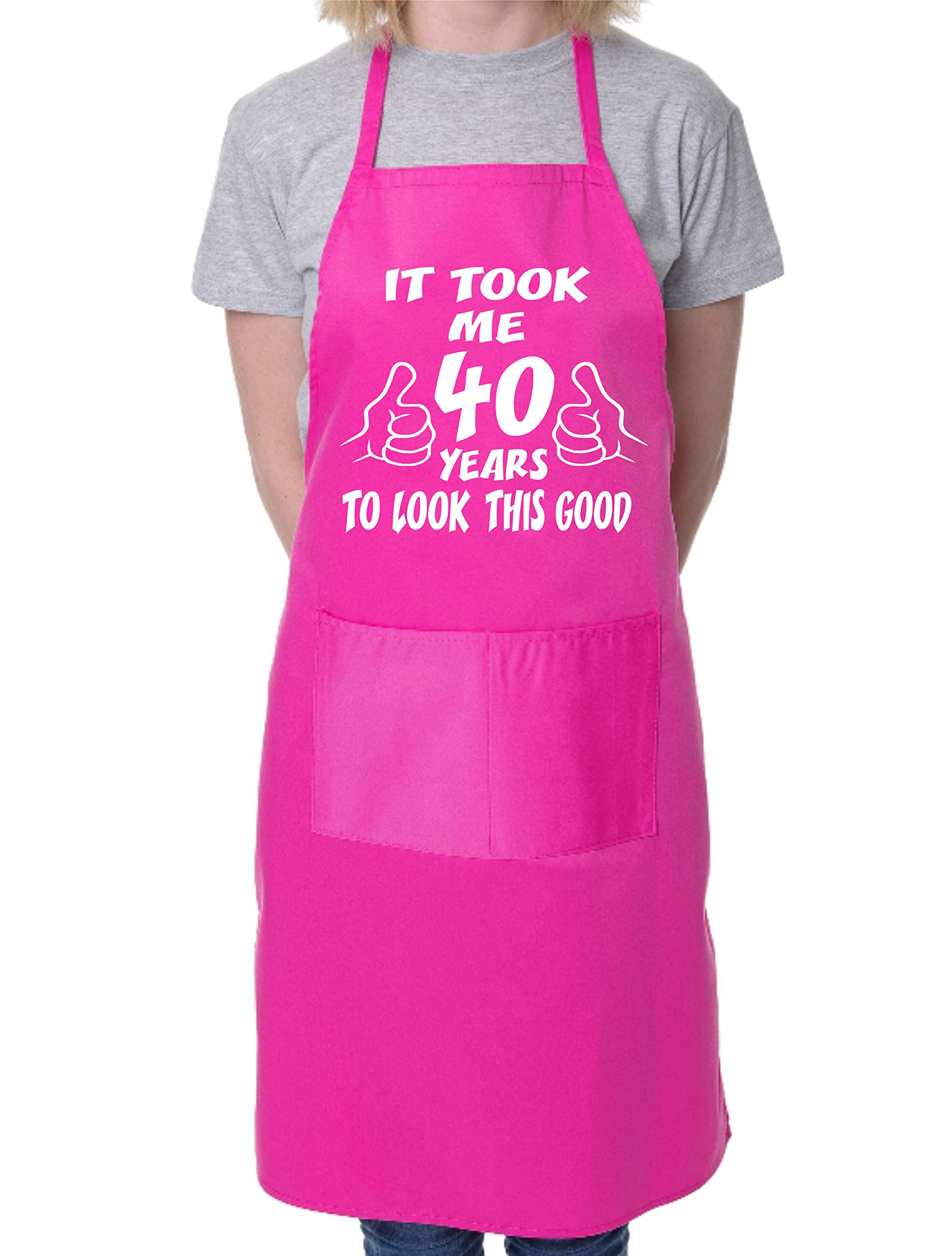 Print4U 40th Birthday It Took 40 Years BBQ Cooking Funny Novelty Apron Pink