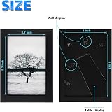 Egofine 6x4 Photo Frames Set of 4 Solid Wood Black Matte Finish view 3