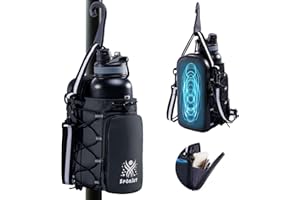 SPORJET Magnetic Gym Bag for Water Bottle – Fits Up to 46oz, Sling Water Bottle Holder with Strap & Phone Pocket, Magnetic Workout Bag for Gym, Fitness, Outdoor, Men & Women